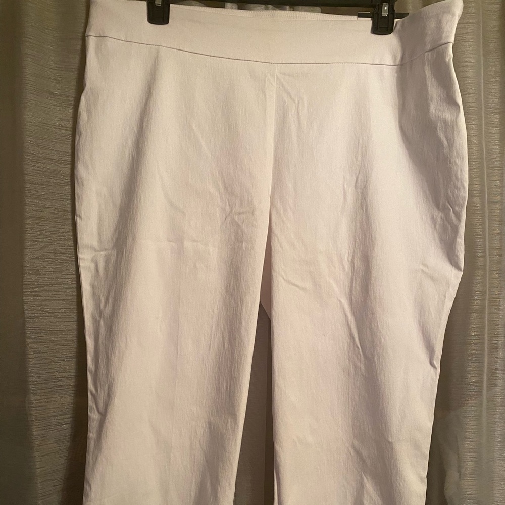 WORTHINGTON WOMENS CROP PANT WITH SIDE TIE ACCENT, White, Size 2X, NWT